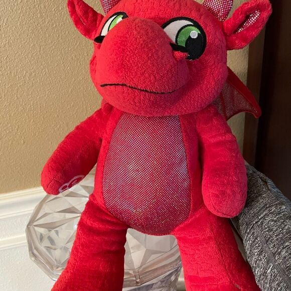 Build a Bear Red Magic Quest Red Dragon Plush - Picture 10 of 10